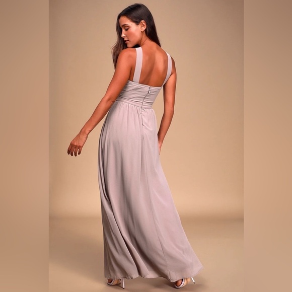 Lulus Air of Romance Taupe Formal Maxi Dress - Picture 3 of 11